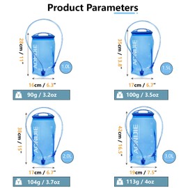 JEELAD TPU Hydration Bladder Water Bladder Ultra-Durable Water Storage Bladder for Hydration Backpacks Outdoor Hiking Running Cycling Camping Climbing(#01-15L-TPU)