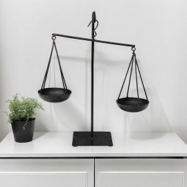 Homeroots 13" Libra Black Vintage Decorative Scale