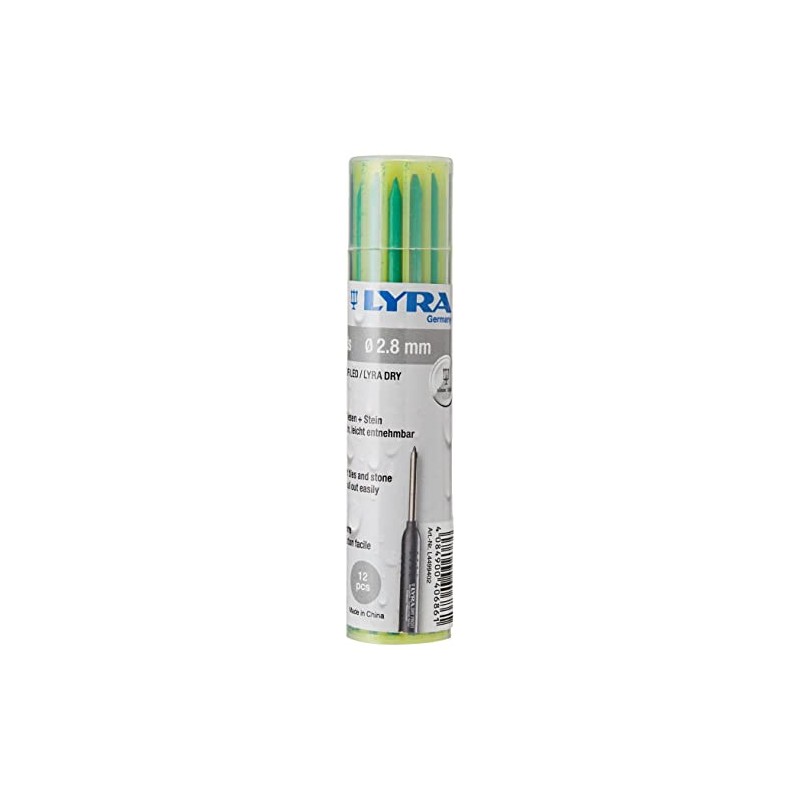 Lyra L4490067-10-1 Dry Refill Set Green Pack of 12 Marker
