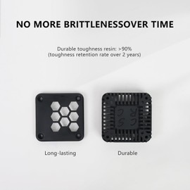 Cretbee 3D Printer Resin, High Toughness Engineering Resin, 405nm UV-Curing, Impact Resistance, Low Shrinkage, Non-Brittle, Requires Heat-Curable, for LCD/DLP/MSLA 3D Printers, Black 1000g