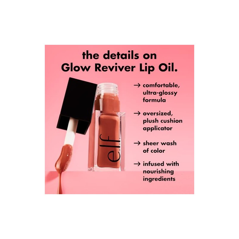 e.l.f. Glow Reviver Lip Oil It's Giving Guava