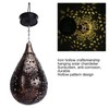 Hanging Solar Light Bronze Iron Metal Hollow Pattern Outdoor Lawn