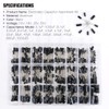 Rustark 405Pcs 24 Value 10V 16V 25V 50V Aluminum Electrolytic