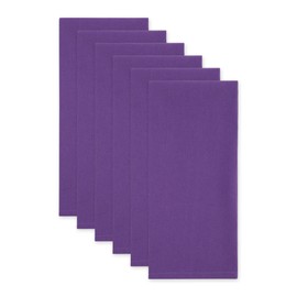 DII Cotton Solid Flat Weave Dish Towels, 18 x 28 Set of 6, Absorbent Monogrammable Kitchen Towels for Cooking and Baking-Neon Purple