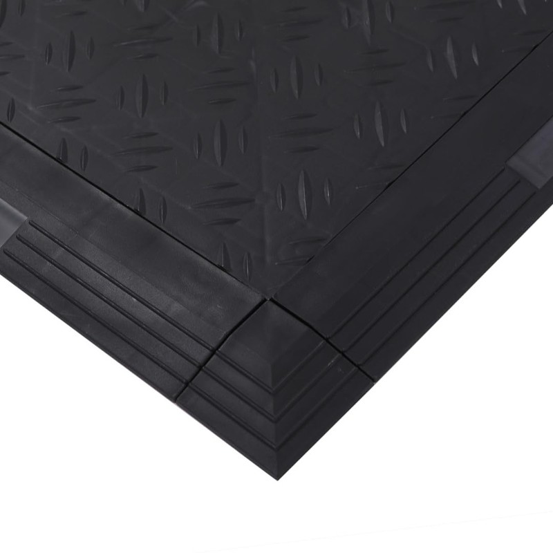 ISL Garage Tile Corner Parts, Black, Set of 4, Commercial