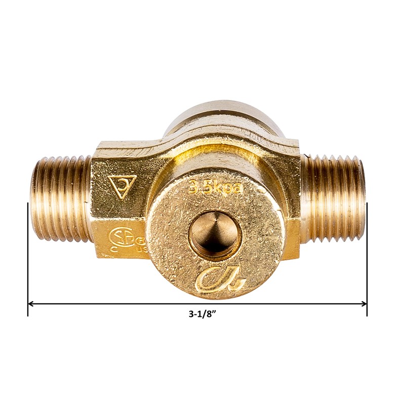 GSW WR-GV Copper Gas Valve with Handle for Commercial Wok