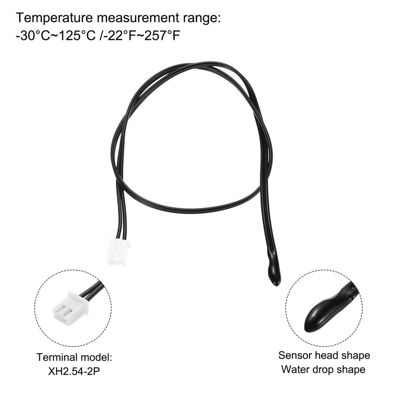 uxcell 2 Pcs 10K NTC Thermal Sensor Probe, Epoxy Sensitive