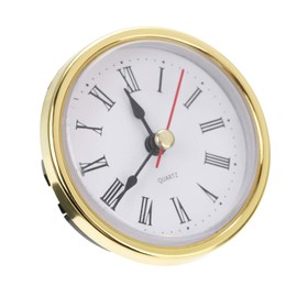 Bonlting 2.8 Inch (65 mm) Roman Numeral Quartz Clock Insert with Gold Trim