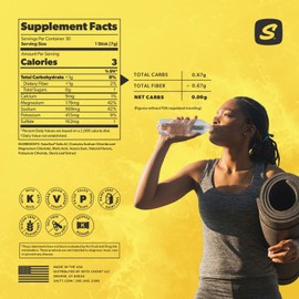 Keto Chow SALTT Electrolytes Powder Flavored Drink Mix - Stoked Mango - 90 Hydration Packets - Magnesium, Potassium, Sodium, Trace Minerals - Zero Sugar & Gluten Free - 3 Packs of 30