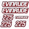 Evinrude 225 HP Outboard Motor Decal Kit