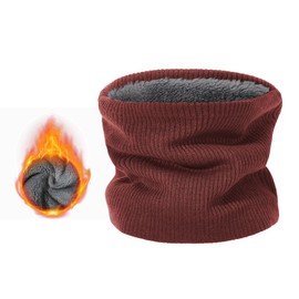 Zando Winter Neck Warmer Gaiter for Men Women Windproof Ski Face Mask for Men Fleece Neck Warmer Face Cover Winter Warm Neck Scarf Ski Neck Warmer Gaiter Dark Red Neck Gaiter Cold Weather Gear