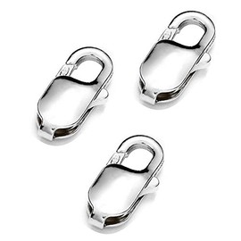 My-Bead Set of 3 Lobster Clasps 13.6 mm 925 Sterling Silver Jewellery Clasp Bracelets Necklaces Jewellery Quality DIY