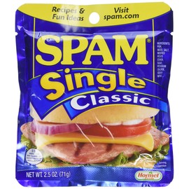 SPAM Single, 2.5 Ounce Pouches (Pack of 6)