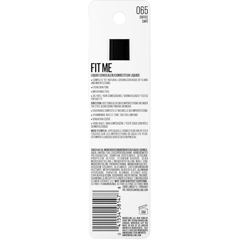 Maybelline Fit Me Liquid Concealer Makeup, Natural Coverage, Lightweight, Conceals,