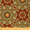 Feelyou Mandala Fabric by The Yard, Abstract Oriental Floral Mosaics