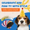 Dog Birthday Party Hat Set, Reusable & Adorable Kitty/Doggy Birthday