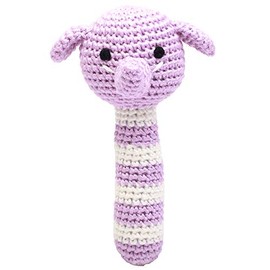 natureZOO Miss Elephant Rasseln (Violett, Weiß, Junge/Mädchen, Bambusfaser, 30 °C, 140 mm)