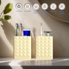 Toothbrush Holders Wall Mounted,Diamond Facet Tooth Brush Holder for Bathroom,2