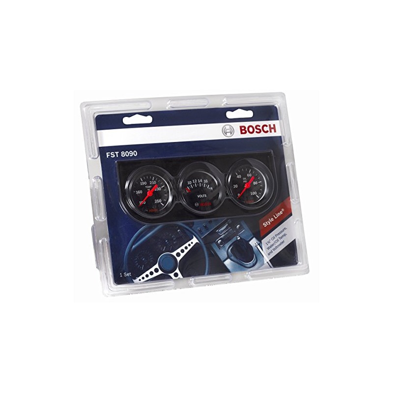Bosch SP0F000037 Style Line 1-1/2" Mini Triple Gauge Kit (Black