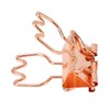 100Pcs Rose Gold Hollowed Long Tail Binder Paper Clips Beautiful