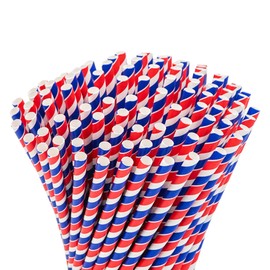 Paper Straws Long Netherlands Design, Pack of 100, 16 cm Long, 7 mm Diameter. Straw Oranje Dutch Flag, Biodegradable, Environmentally Friendly, Disposable Drinking Straw (Short)