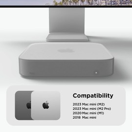 elago Mac Mini Case Compatible with Mac Mini M2, M2 Pro 2023 / Mac Mini M1 2020 / Mac Mini 2018 (Dark Grey) - Precise Cutout, Shock Resistant, Protection