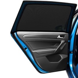 PEYOU - Parasol para ventana de coche, paquete de 2 parasoles para ventana de coche, protección UV para camping, malla transpirable, fundas de ventana de coche de bebé, ajuste universal para la mayoría (99%) de los coches, tintes de protección de privaci