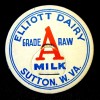 ELLIOTT  DAIRY - GRADE A RAW. - SUTTON, WV. - MILK BOTTLE CAP - 42mm