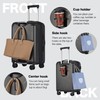 BlueSea Suitcase Carry Case Double Casters Hook Function Cup Holder