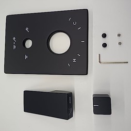 KES Shower System Replacement Handle, Diverter Knob and Cover Plate for Shower Head and Handheld Shower Matte Black, XB-2F-BK