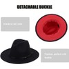 bamboopack Classic Fedora Hat Two Tone Wide Brim Flat Top