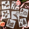 Papryn 72 Pcs Flower Stencils Set for Crafts Reusable Flower