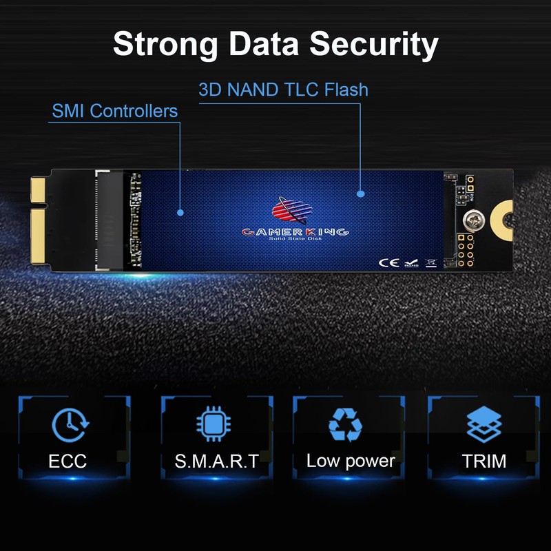 GAMERKING 256GB SSD for MacBook Air Mid 2012 A1466(EMC 2558)