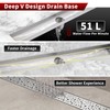 Sharp-tec 32 inch Linear Shower Drain, Brushed Rectangular Floor Drain,