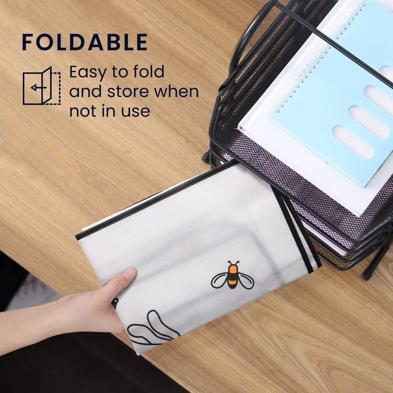kwmobile Computer Monitor Cover Compatible with 24-26" monitor - Bees