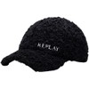 Replay Women's Cap with Teddy Fur, 0098 BLACK