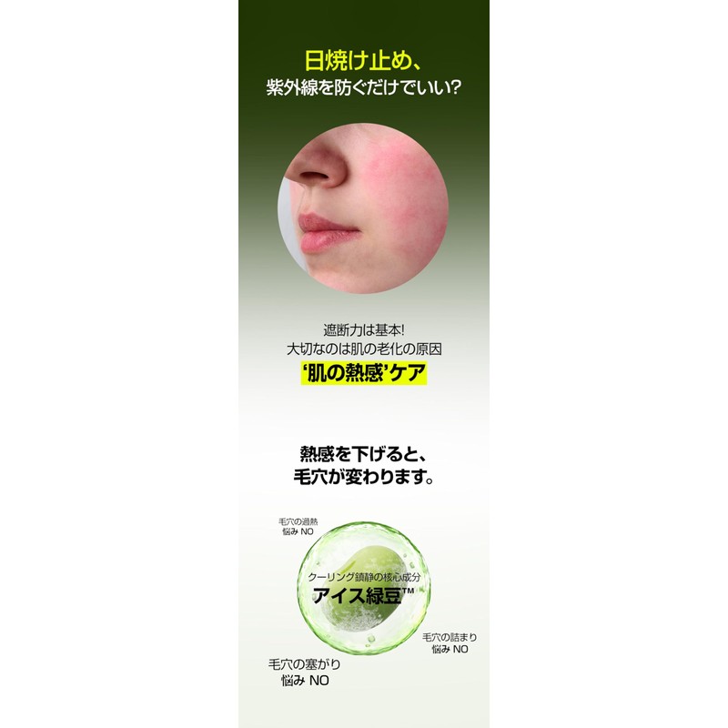 Beplain Green Beans, Cooling Sunscreen, 1.7 fl oz (50 ml),
