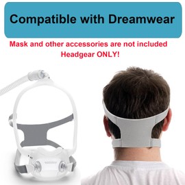 Tegneo Replacement Headgear Compatible with Dreamwear Headgear, Headgear Straps Compatible with DW Full Face CPAP Mask, Head Strap ONLY