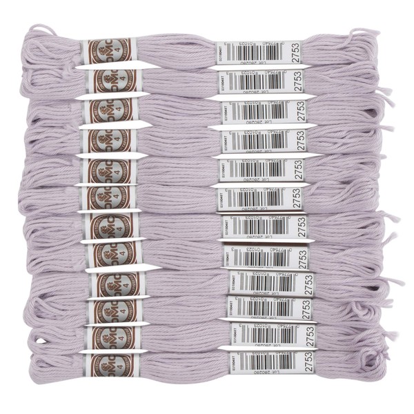 DMC Loultor Art.89 Embroidery Thread 12 Bundles #4 32.8 ft