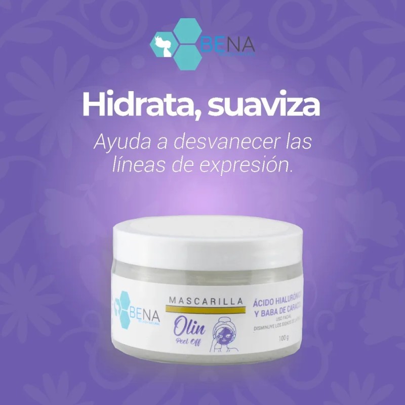 Mascarilla Peel Off Acido Hialuronico Baba De Caracol Bena C