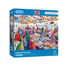 Gibsons Games Puzzle Festival 1000 Piece Jigsaw Puzzle – Fun Community Celebration – Sustainable Puzzle for Adults & Teens – Premium 100% Recycled Board