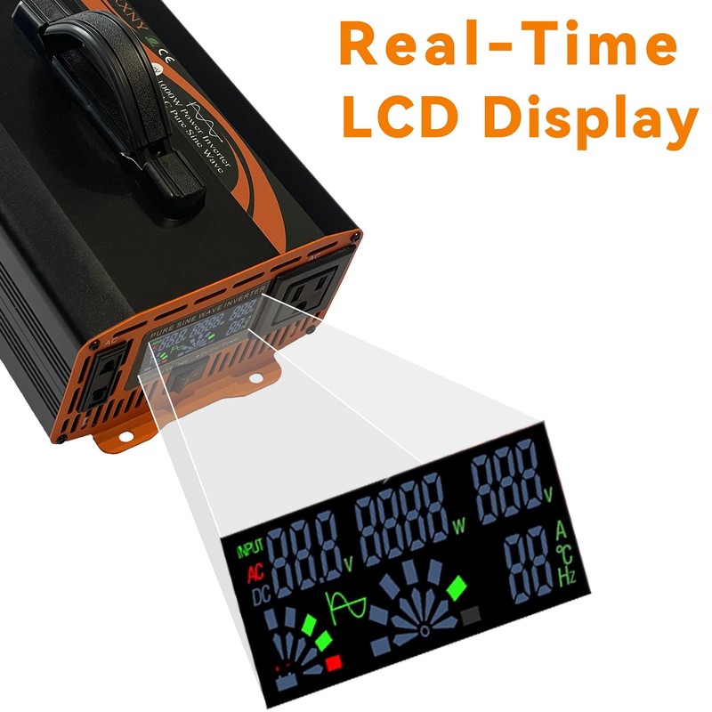 KRXNY 1000W Power Inverter 24V DC to 110V 120V AC