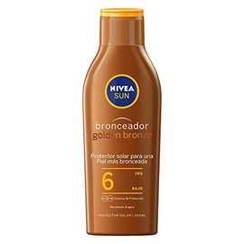 NIVEA SUN Aceite Bronceador Corporal (200 ml), Bronceador en Loción para bronceado dorado y duradero con FPS6+ Resistente al agua