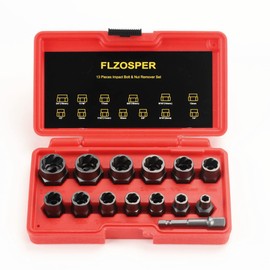 Nut Twister 14 Piece Set, Nut Extraction Socket, Nut Socket Set, Impact Bolts & Nut Remover Set, Nut Removal, Twist Sockets, Crushed Bolts, Screw Bolt Box
