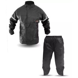 AVE Motorcycle AVE Black/Grey Unisex Rain Suit 2 pc