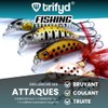 trifyd ® Trout fishing lures and spinning spoons, Pack of