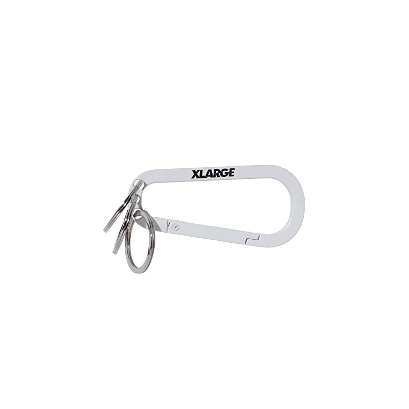 Extra Large Standard Logo Keyring Carabiner, white