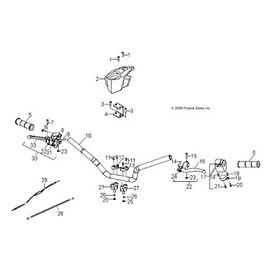 Polaris 0455241 Right Hand Brake Lever Predator Outlaw Limited 50 0453917