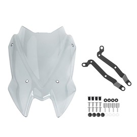 Motorcycle Windshield Deflector with Bracket Double Bubble Windscreen Fit for Z900 Z 900 2020 2021 2022 2023 2024 Wind Shield Screen Visor Flyscreen, Smoke