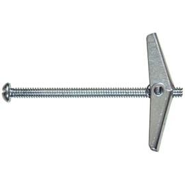 Hillman 2 Pcs Toggle Bolt (3/16" x 3") | Round Head Machine Screw Anchors for Hollow Walls | Zinc Plated Heavy Duty Fasteners for Drywall, Plaster, Tile & Hollow Block Mounting